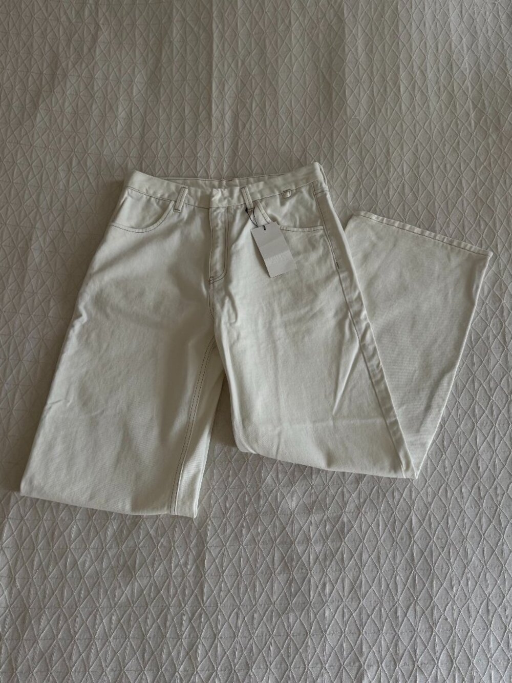 Zara TRF Curve High-Waist Jeans - White NWT 30/US 10